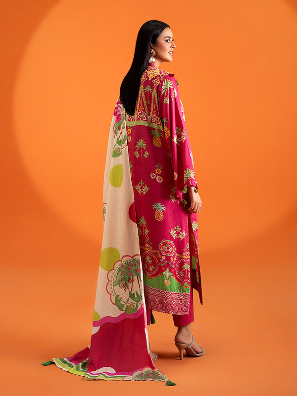 AFROZ 3-Piece Unstitched Digital Printed Bana Dora Viscose Suit