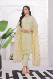 Embroidered Cambric 3 Pc suit-organza dupatta