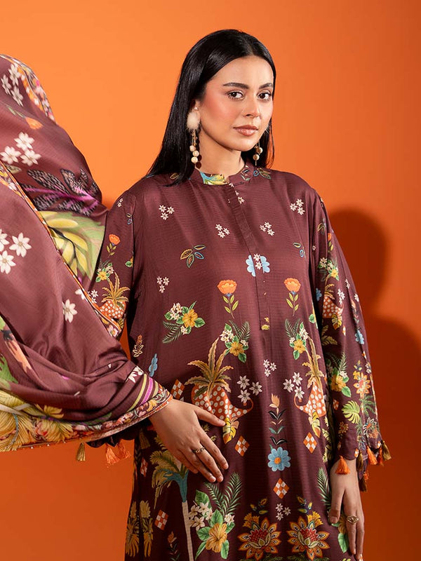 AFROZ 3-Piece Unstitched Digital Printed Bana Dora Viscose Suit