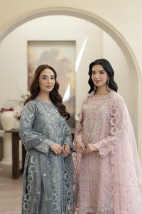 4YOU-9072 Deep Purple & Blush Pink Organza 3-Piece Set