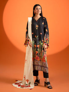 AFROZ 3-Piece Unstitched Digital Printed Bana Dora Viscose Suit