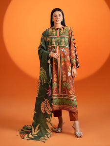 AFROZ 3-Piece Unstitched Digital Printed Bana Dora Viscose Suit