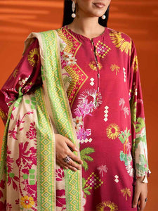 AFROZ 3-Piece Unstitched Digital Printed Bana Dora Viscose Suit