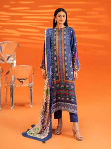 AFROZ 3-Piece Unstitched Digital Printed Bana Dora Viscose  Suit