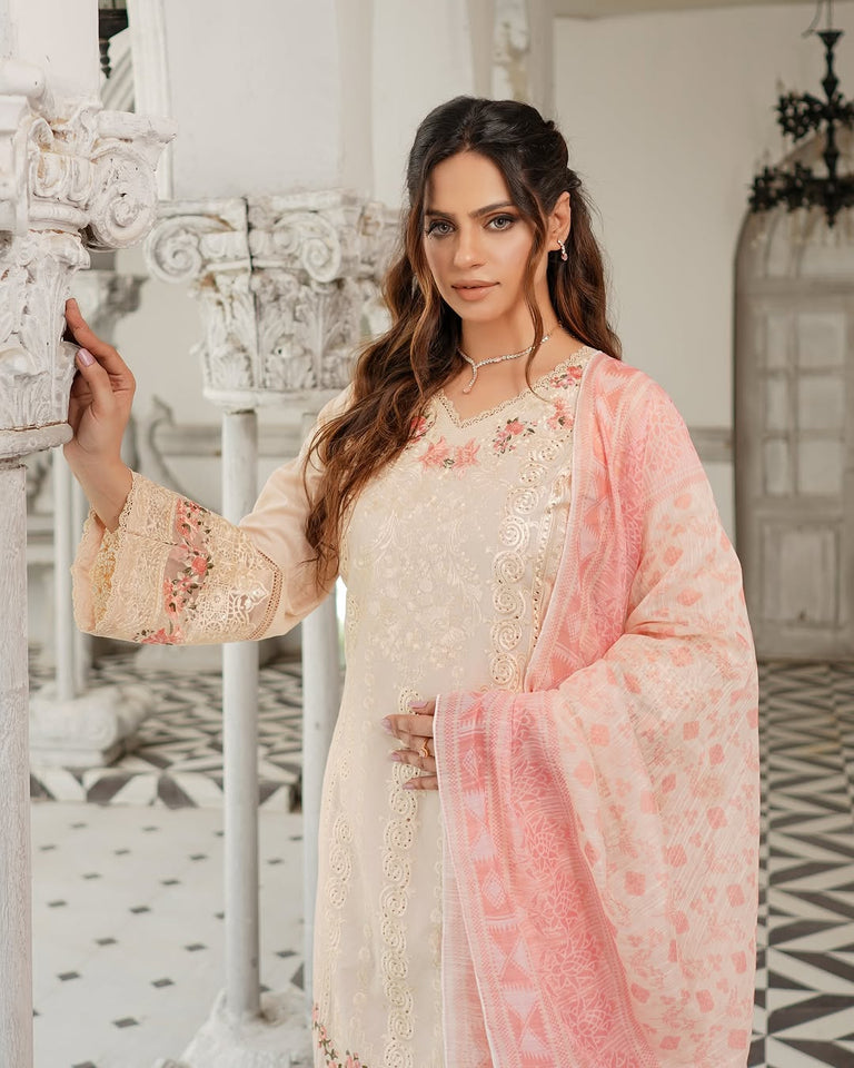 Embrioded 3pc PREMIUM FABRIC Munira Collection