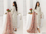 Digital Printed Embroidered Lawn Noorieh by Elaya 3 Piece