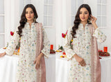 Digital Printed Embroidered Lawn Noorieh by Elaya 3 Piece