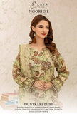 Digital Printed Embroidered Lawn Noorieh by Elaya 3 Piece