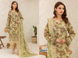 Digital Printed Embroidered Lawn Noorieh by Elaya 3 Piece