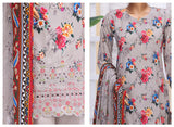 MTF Digital Printed Doria Embroidered Chikankari Cotton Collection | Unstitched 3 Piece