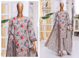 MTF Digital Printed Doria Embroidered Chikankari Cotton Collection | Unstitched 3 Piece