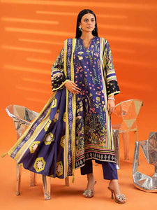 AFROZ 3-Piece Unstitched Digital Printed Bana Dora Viscose Suit
