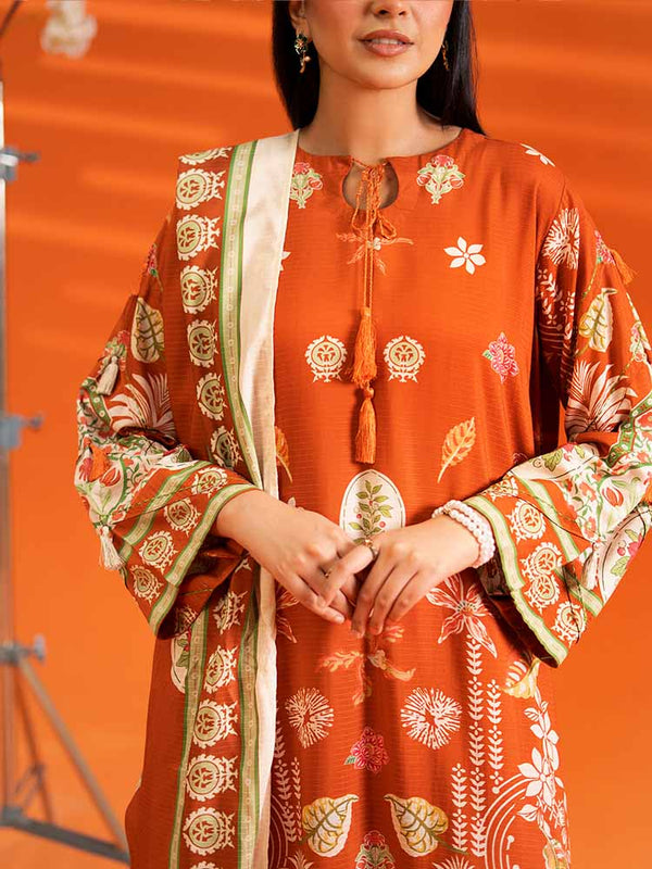 AFROZ 3-Piece Unstitched Digital Printed Bana Dora Viscose Suit