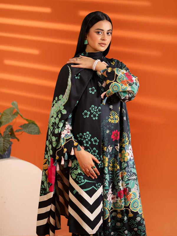 AFROZ 3-Piece Unstitched Digital Printed Bana Dora Viscose Suit