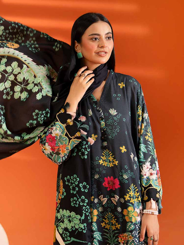 AFROZ 3-Piece Unstitched Digital Printed Bana Dora Viscose Suit