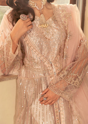 Net Maxi in Peach Orange-AYAT LIGHT PEACH