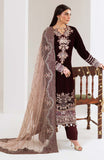Maya by Nureh Luxury Embroidered Velvet Unstitched 3 Piece Suit - NW-110 - NU25VLT - Maroon - Winter Collection