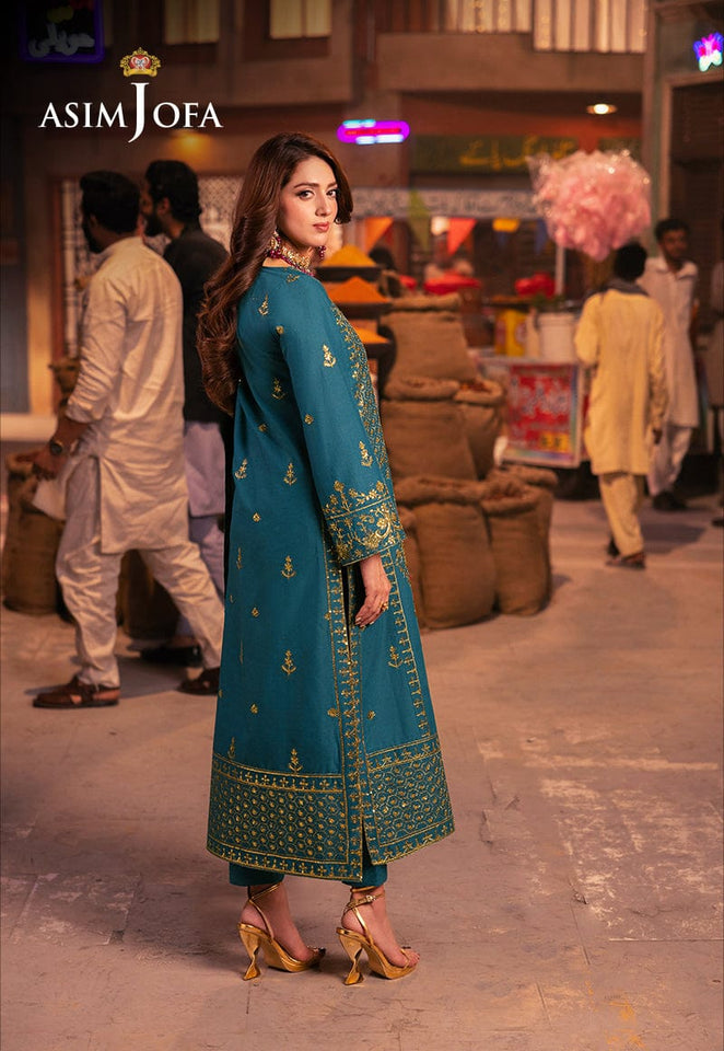 AJKK-27 EMBROIDERED TWISTED SILK 3 PCS