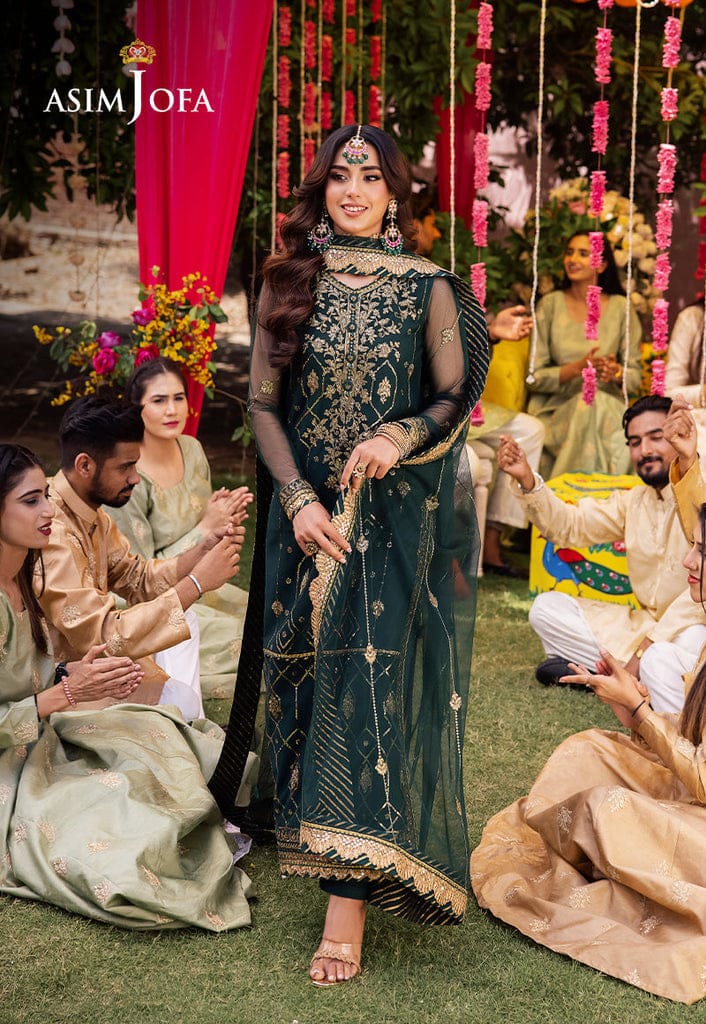 AJMJB-23 EMBROIDERED NET UNSTITCHED 3 PCS