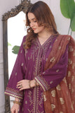 Embroidered Cambric 3 Pc suit-organza dupatta
