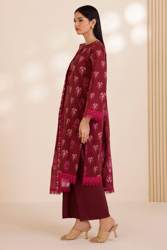 Zellbury | Unstitched Printed 3pc Cotton Fabric