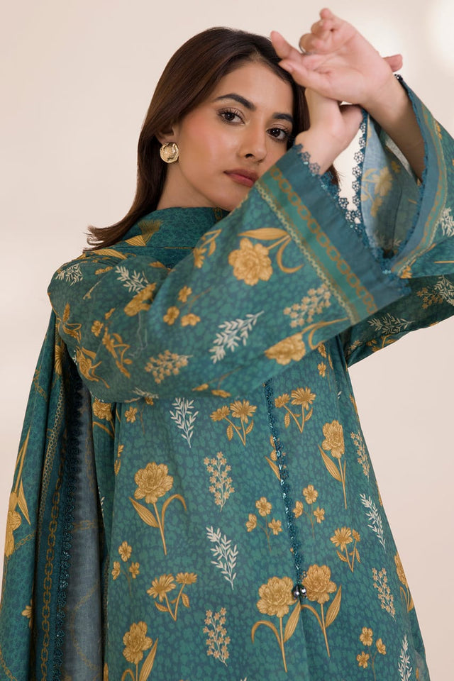 Zellbury | Unstitched Printed 3pc Cotton Fabric