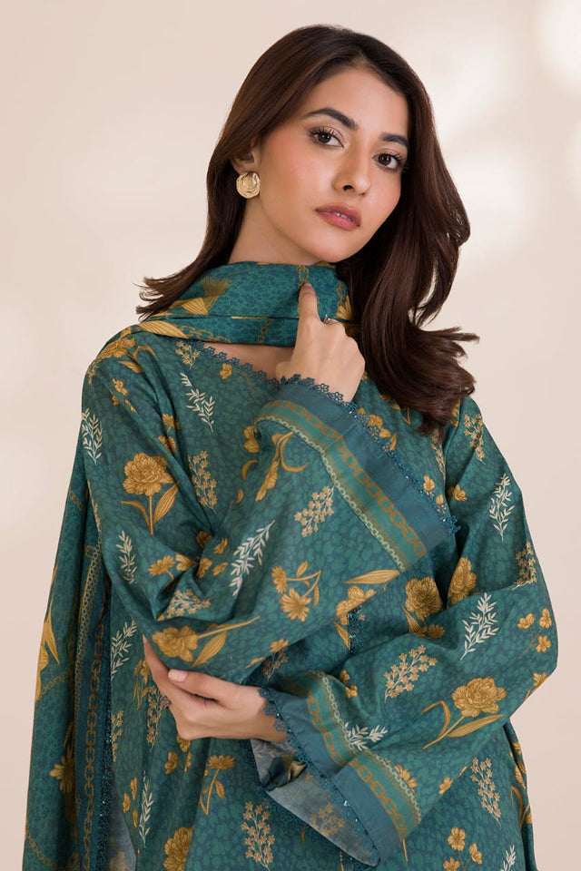 Zellbury | Unstitched Printed 3pc Cotton Fabric