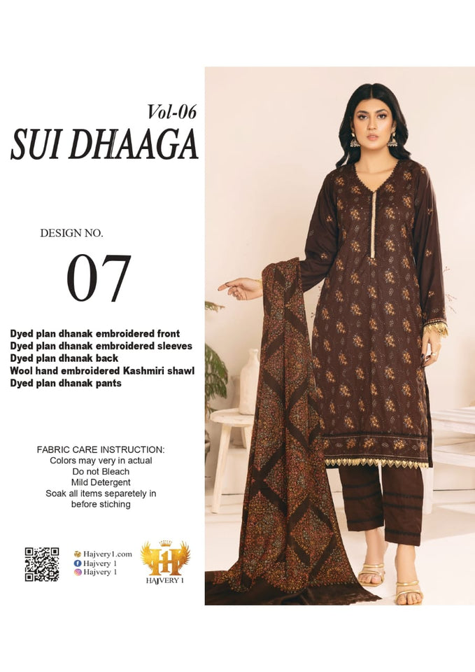 SUI DHAGA Winter 3 PC Unstitched