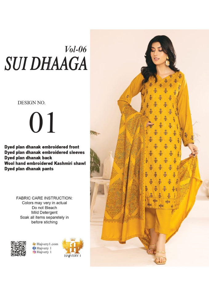 SUI DHAGA Winter 3 PC Unstitched
