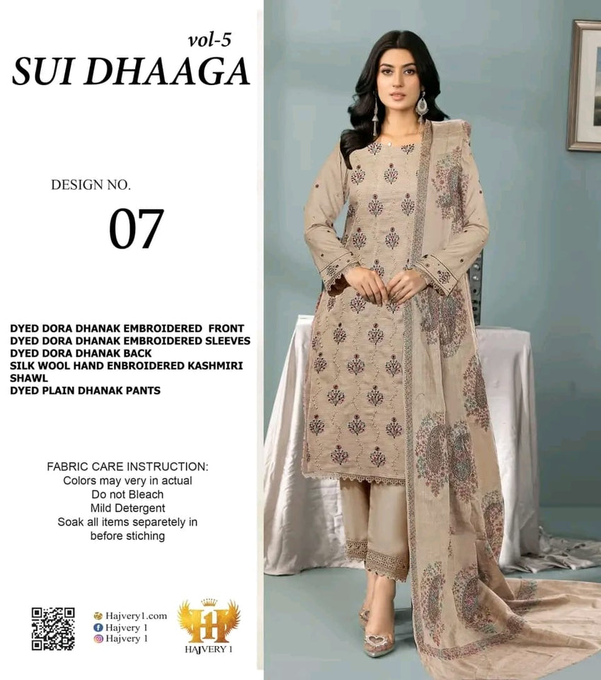 SUI DHAGA Winter 3 PC Unstitched Vol 5