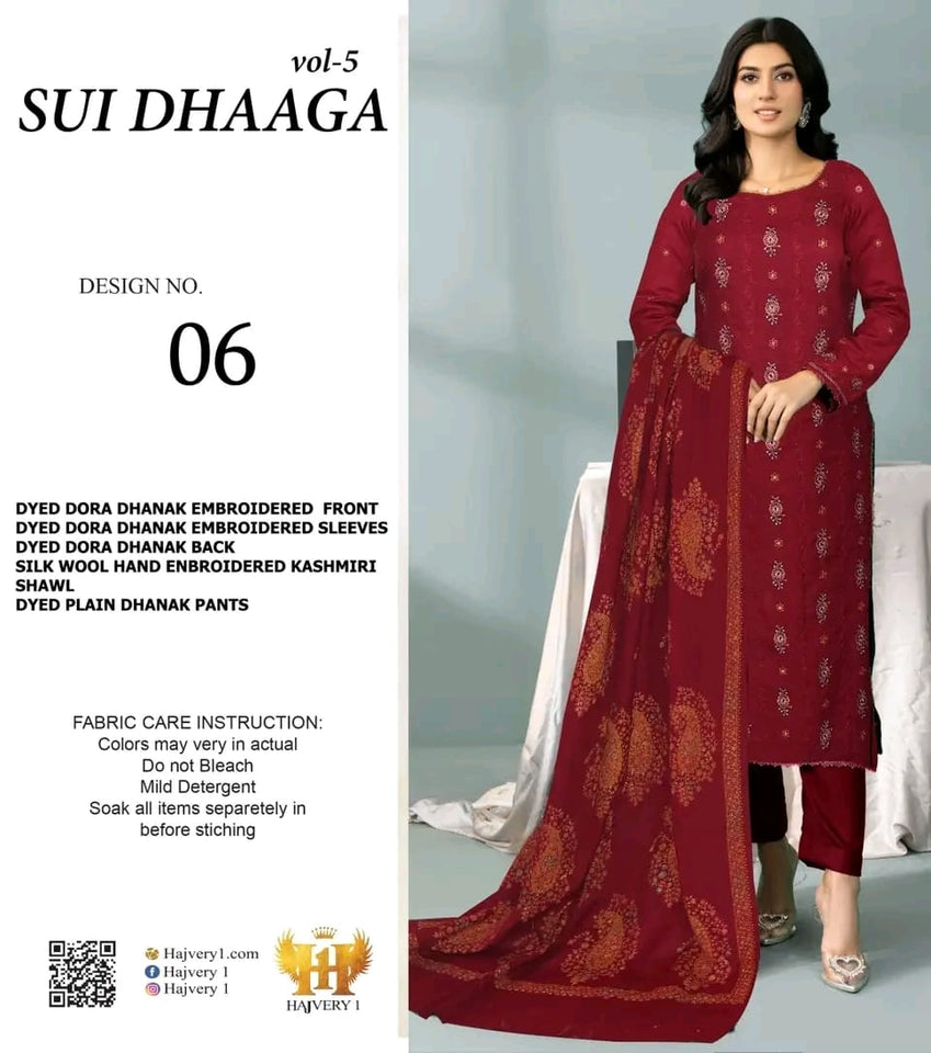SUI DHAGA Winter 3 PC Unstitched Vol 5