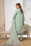 Unstitched 3-Piece Cambric Suit with Organza Dupatta