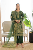 Unstitched 3-Piece Cambric Suit with Organza Dupatta