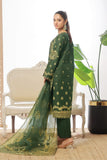 Unstitched 3-Piece Cambric Suit with Organza Dupatta