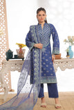 Unstitched 3-Piece Cambric Suit with Organza Dupatta