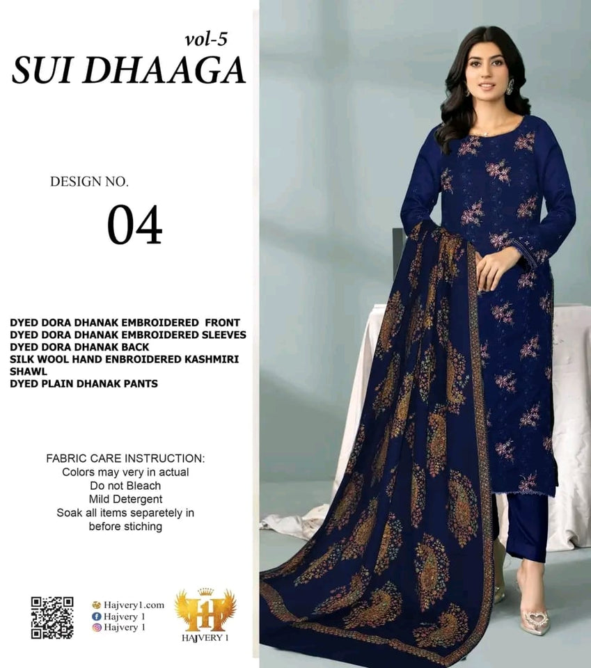 SUI DHAGA Winter 3 PC Unstitched Vol 5