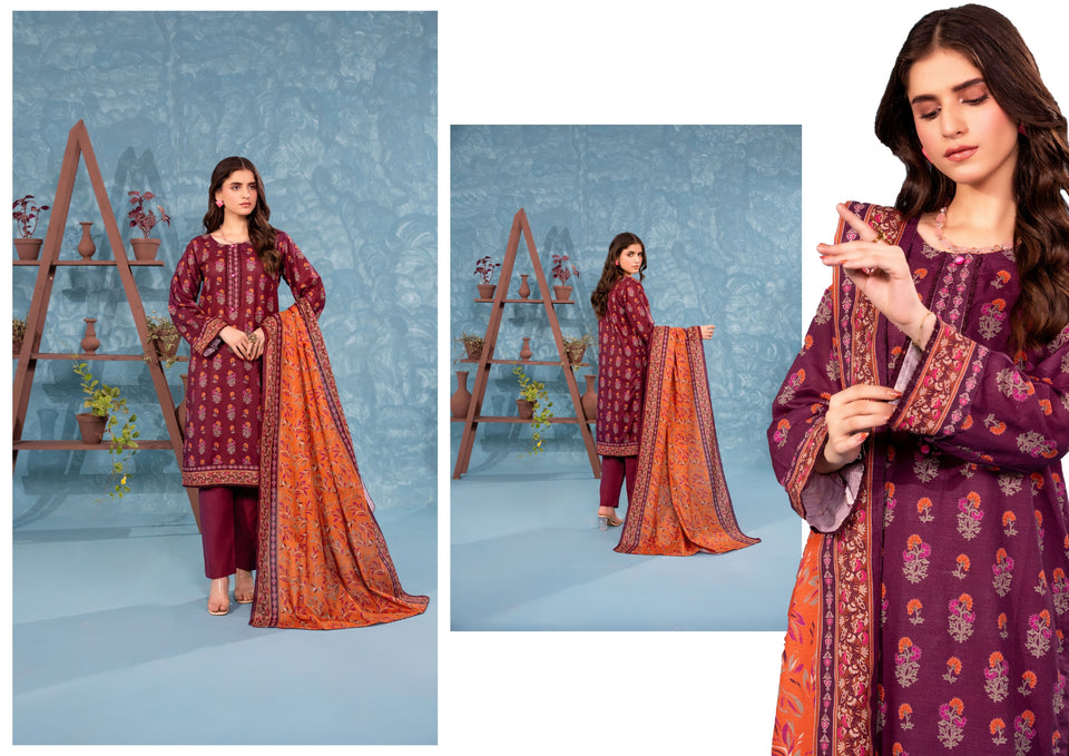 Zesh Khaddar Collection (Unstitched) 3 Piece
