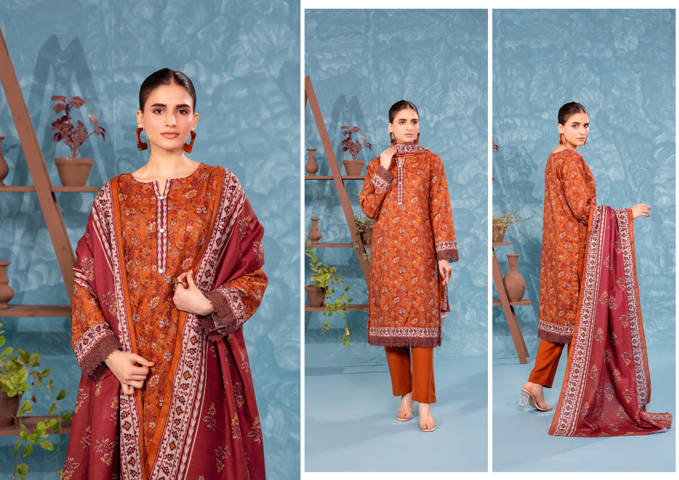 Zesh Khaddar Collection (Unstitched) 3 Piece