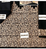 Indian Embroidered Black Chiffon Maxi Unstitched