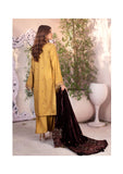 Bareeze Dyed Dora Dhanak Embroidered 3 PC with Velvet Shawl